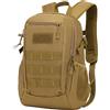 ZHIERNA Zaino tattico da 20 l, Zainetto per ciclismo, trekking, arrampicata, ciclismo, zaino Molle per la scuola, borsa per computer portatile, per sport all'aria aperta, marrone