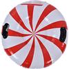 Generic Anello da Sci Gonfiabile con Tubo da in PVC con 2 Maniglie da 450 Libbre, Attrezzatura da Slittino per Snowboard Invernale All'Aperto per Adulti Rosso + Bianco