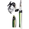 Generisch Pocket Pen - Set di canna da pesca da viaggio, telescopica, a forma di pesce, pieghevole, comoda impugnatura per pesca con mosca sul ghiaccio, acqua salata e acqua