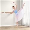 GYMAX 120 cm Barra per Danza Classica a Muro, Sbarra Danza Classica in Legno Massiccio con Altezza Fissa, Salvaspazio, per Bambini e Adulti, Adatta per Yoga, Stretching, Allenamento (Nero)