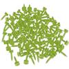 WJIAYAO Tee da Golf 100 Pezzi da 25 mm di plastica Castelli Tee Golf Sport Doppio Ponte Corti Ricambio for Golfisti Facile Usare per Allenamento Golf(25MM Green)