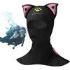 Generisch Graziosa cuffia subacquea con cappuccio in neoprene con orecchie da gatto, per avventure Kawaii, con orecchie di animali, ideale per esplorazioni subacquee