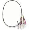 HaloModora Amo singolo in pelle di pesce fluorescente da 4 cm, esca marina artificiale per pesca in acqua salata, struttura in acciaio al carbonio, multicolore, confezione da 2