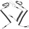 YARNOW 3Pezzi Fishing Rod Leash Retrattile con Corda Elastica e Moschettone, Adatto per Varie attività Outdoor e Pesca Colore Casuale