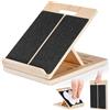 FoiiLiio Tavola Inclinata di Legno, FoiiLiio Tavoletta Propriocettiva Regolabile in 5 Angolazioni, con Maniglia Trapezoidale Allargata e Piastra di Impatto Antiscivolo, Pieghevole e Portatile Slant Board