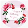 Partycolarità - Cialda per Torta di Compleanno Donna - Decorazioni in Cialda - rotonda - Cialda in ostia (modello1)