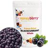 Honeyberry Ribes Nero Liofilizzato Intero 100g - Frutta Liofilizzata - Ribes Nero Disidratato - Frutta Disidratata - Ribes Nero Secco ed Essiccato per Dolci, Muesli, Decorazioni per Torte, Snack e Dessert