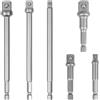 Generic Adattatore per Tappi per Trapano - Set In Acciaio Al Cromo-vanadio, 260 G 1/4 3/8 1/2 Trazione 1/2, 15 cm e 6,5 cm Estensione Corta, Attacco Impatto In Metallo | per Dr