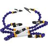 Keenso Strumento di Terza Mano per Braccio Flessibile per Mani D'aiuto per Progetti di Saldatura Professionali Base in Lega di Alluminio ABS 2 unità (6PCS)