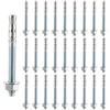 AKOLAFE 30 pezzi tasselli pesanti M10 x 100 mm zincati tasselli pesanti M10 in acciaio inox tasselli pesanti M10 tasselli a cuneo tasselli di ancoraggio per boti, cartongesso