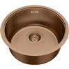 Essebagno Essenox Lavello 1 vasca rotonda 42,5 cm in acciaio inox rame spazzolato