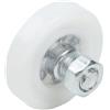 Drawup Confezione da 8 rulli per cassetti con cuscinetti a sfera, puleggia filettata M6 x 1, ricambio per armadietti e tolette, bianco (29 mm)