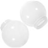 Balacoo Paralume per Lampada a Globo in Acrilico, 2 Pezzi da 15Cm Filettatura 8Cm, Ricambio per Lampadari Moderni e Illuminazione Esterna