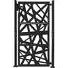 HIJNXG 105 x 175 cm, cancello da giardino in metallo, con serratura, in acciaio, per giardino, terrazza, cancello esterno, cancello di sicurezza, cancello d'ingresso, recinzione da giardino (nero)