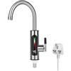 Eirolace Rubinetto elettrico con scaldacqua istantaneo 230V, 3000W Acciaio Inox, Display LED Temperatura, 360° Girevole per Cucina
