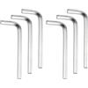 QUARKZMAN 6 Pezzi Chiave A Brugola Esagonale 6mm Acciaio Cr-V A Forma Di L Chiavi Metriche Attrezzo Per Riparazioni Per Casa DIY Bicicletta Moto Riparazione Argento