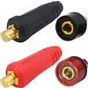 EATBALE Saldatura per TIG Cavo Connettore Pannello Spina e Presa Set Giunto Raccordo Rapido Stile Dinse DKJ35-50 DKZ35-50 315amp Maschio-Femmina per Accessori Macchina Saldatrice (4 Nero e Rosso)