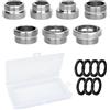 Nujvnuj Set di 7 adattatori per rubinetto M18 M22, adattatore filettato per aeratore da cucina, tubo da giardino, filtro dell'acqua e connettori standard, compatibilità universale per diversi tipi di