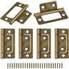 JJWNMLL Cerniere per porta, 6 pezzi, in bronzo antico, 51 x 25 mm, cerniere a incasso con viti per armadi, armadi, finestre, cassetti, scatole, armadi