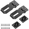 Zydiwo 2 Pezzi Lucchetto Hasp Lock Porta Serratura del Portone Acciaio Inossidabile con Viti di Montaggio per Armadi Delle Porte (Nero-3 Pollici)