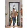 YXRS Zanzariera Magnetica per Porte Finestre 216 x 227 cm Non È Necessario Praticare Fori Tenda Zanzariera Porte Chiusura Automatica per Legno, Ferro, in Alluminio, Nero