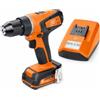 FEIN Set Trapano Avvitatore a Batteria con Mandrino Portapunta, ABSU12/12V, Cambio 2 Velocità, Forature ed Avvitature fino a 6 mm, con batteria Li-on 12V/3Ah e Caricabatterie ALG 50