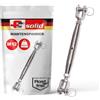 FTsolid 2 tenditori per tende M12 in acciaio inox [set] FTSolid, chiusura a morsetto V4A regolabile da 266 a 396 mm