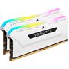 Corsair Vengeance RGB Pro SL (2 x 8GB, 3200 MHz, DDR4-RAM, DIMM), Memoria RAM, Bianco