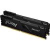 Kingston FURY Beast (2 x 16GB, 3600 MHz, DDR4-RAM, DIMM), Memoria RAM, Nero
