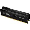 Kingston FURY Beast (2 x 16GB, 3200 MHz, DDR4-RAM, DIMM), Memoria RAM, Nero