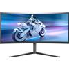 Philips 34M2C6500/00 34"-Curved-Gaming Monitor mit QD-OLED-Panel (3440 x 1440 pixel, 34"), Monitor, Grigio