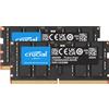 Crucial CT2K32G64C52CS5 (2 x 32GB, 6400 MHz, RAM DDR5, SO-DIMM), Memoria RAM, Nero