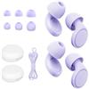 Jayine Tappi per le orecchie per dormire, 2 paia, riutilizzabili, con cancellazione del rumore, protezione dell'udito, 25 dB, tappi per le orecchie rimovibili in morbido silicone per concerti, messa a