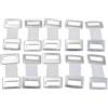 Gammaeon Set di 10 mollette bianche in acciaio inox - morsetti universali elastici per bendaggi sportivi e kit di pronto soccorso (2,5 cm, lavabili in lavastoviglie)