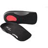 PRO 11 WELLBEING 1 paio di solette ortopediche slim fit 3/4 con tallone per fascite plantare (7/8,5 UK, nero)