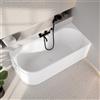 evineo ineo3 vasca da bagno ad angolo con troppopieno a fessura L: 170 La: 75 A: 60 cm, angolo destro della stanza, BE4083WM, ineo3 bianco opaco [Vasche da Bagno > Vasche da Bagno ad Angolo]