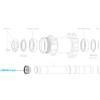 Fulcrum Fulcrum Centratore perno posteriore sinistro 3pz