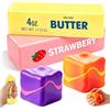 KutaKuta 4 Pezzi Cubo Antistress Squishy + Butter Squishy Set, Giocattolo Sensoriale con Design Cubo, Squishy Giocattolo Antistress per Alleviare adatto Bambini, Adulti, Ufficio, Casa 25Toys1