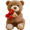 Genérico Orsacchiotto - peluche, orsacchiotto, pupazzo di peluche con fiori | orsacchiotti rosa, animali peluche per donne, spose, ragazze, bambini, Natale, matrimoni, compleanni, San Vale