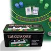 Klerbesh Set da Poker 200 Fiches, Texas Holdem Poker Set in Scatola di Metallo con Tappeto, 5 Colori Fiches Numerate per Serata Giochi, Set Texas Holdem Completo per Adulti (Set da Poker 200 Fiches)