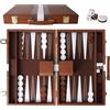 Libershine Backgammon, Valigetta Backgammon da 15 pollici, Grande set da back-gammon per adulti, Back-gammon gioco da tavolo, per gli appassionati di campeggiatori e viaggi (con dadi e raddoppiatori)