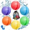 Gangyumaoyi 6 Pz Palline Gel Acqua che si Gonfiano, Palloncini d'Acquas Riutilizzabili, Gavettoni Riutilizzabili Bombe d'Acqua in Silicone per battaglie, piscina e feste in giardino (6,5 cm)