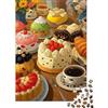 KEZXWCBMN Torte e Dolci Vari Tea del Pomeriggio Puzzle 1000 Pezzi Carta Puzzle per Adulti Relax Concentrazione Decorazione Regalo Famiglia 52x38cm/1000pcs