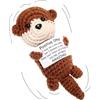 ALUNME Mini divertente lontra positiva all'uncinetto emotiva all'uncinetto animali all'uncinetto regali bambola lavorata a maglia incoraggiamento rallegrare compleanno laurea regali per donne, uomini