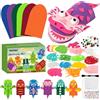 WATINC 6Pcs Kit per la Fabbricazione di Burattini a Mano, Giocattoli di Feltro per Calzini, Pompon Creativi Fai-da-Te, Occhi Googly Scintillanti, Articoli per Storytelling, Giochi di Ruolo, Feste