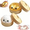 Hlayshing Giant Dumpling Squishy, Mystery Dumpling Squishy, Gigante Glitter Squishys Ravioli, Palla Antistress Gigante Misteriosa, Giocattolo Antistress Bao Bun Con Vaporiera Per Bambini Adulti（Oro + Bianco）