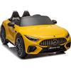 GIODICART Auto elettrica per bambini Mercedes AMG SL 63 con telecomando 2,4 Ghz Gialla (Senza Lettore Video MP4)