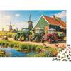 XiaopangXY Dutch Windmill Puzzle per Adultoi 1000Pc Riciclabile Netherlands Countryside Puzzles Interesting Gioco di Famiglia Props Fun Present for Regalo di Auguri di Vacanza 52x38cm/1000pcs