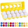 Zyluniy Montessori Uova Giocattolo per Bambini Uova Abbinate, Classificazione di Colore e Forma 12pcs Giocattolo Educativo per Bambini Pasqua Uovos 1 2 3 Anni Anni Ragazzi e Ragazze (Stile B)