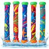 Kiuiom Giochi Sott'Acqua Estivo, Giocattoli Subacquei, Giocattoli per Immersioni, 5PCS Bastoncini Giocattolo per Immersione Giochi Piscina Bambini per L'allenamento Subacqueo dei Bambini